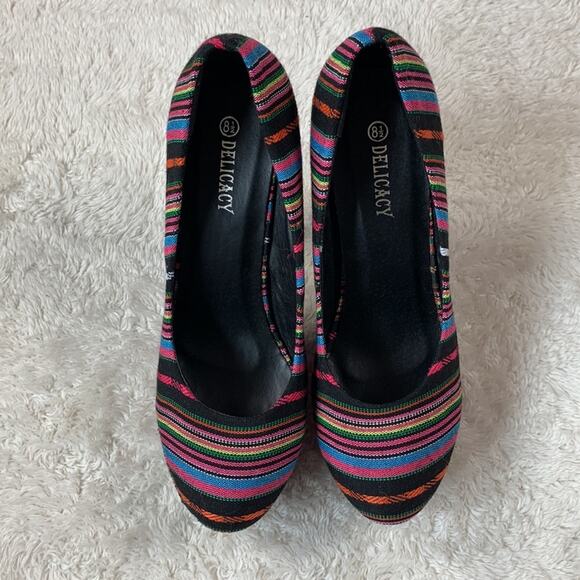 Delicacy Textured stripe platform stiletto heels, size 8.5 - Picture 4 of 11